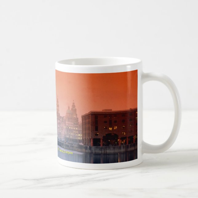 Liver buildings from Albert Dock Complex, Liverpoo Coffee Mug (Right)