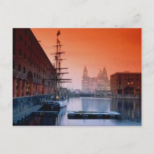 Liver buildings from Albert Dock Complex, Liverpoo Postcard