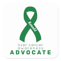 Liver Cancer Advocate White Square Sticker