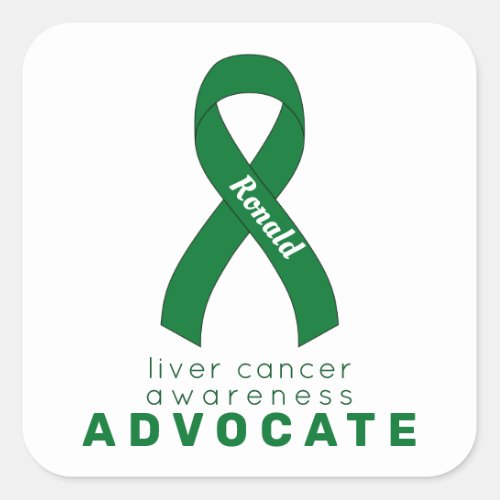 Liver Cancer Advocate White Square Sticker