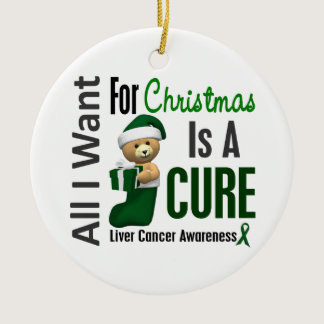 Liver Cancer All I Want For Christmas Ornaments