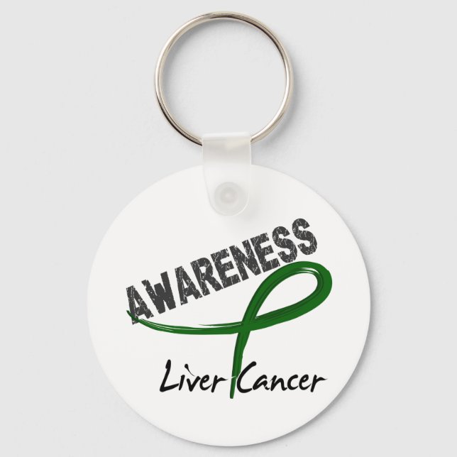 Liver Cancer Awareness 3 Keychain (Front)