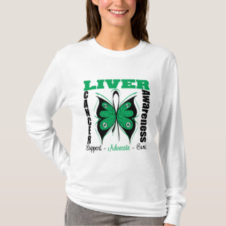 Liver Cancer Awareness Butterfly T-Shirt