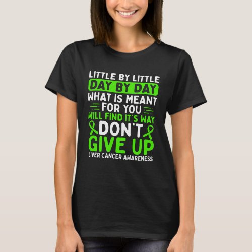 Liver Cancer Awareness Fight Warrior Green Ribbon T_Shirt