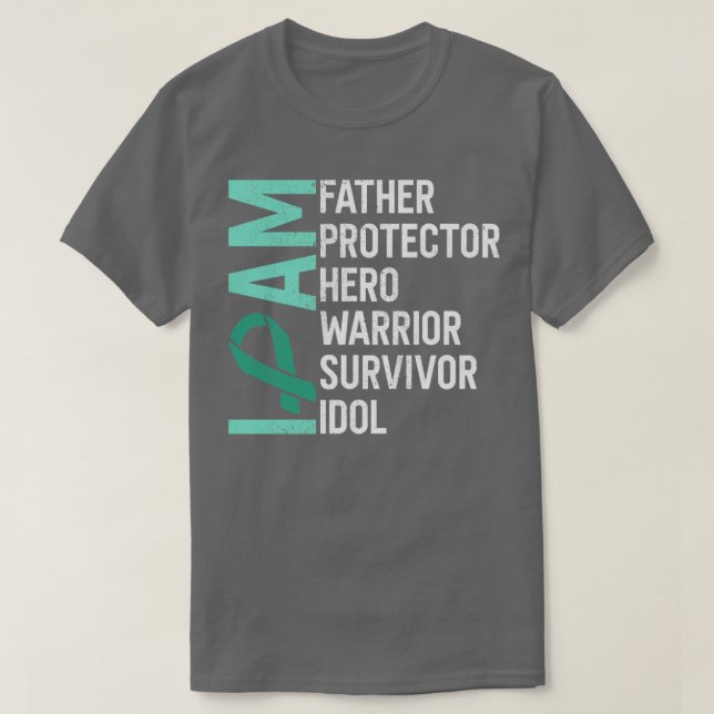 Liver Cancer Awareness I Am Father Hero Warrior Su T-Shirt (Design Front)