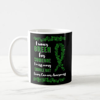Liver Cancer Awareness Primary Hepatic Green Ribbo Coffee Mug