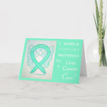 Liver Cancer Awareness Ribbon Greeting Card
