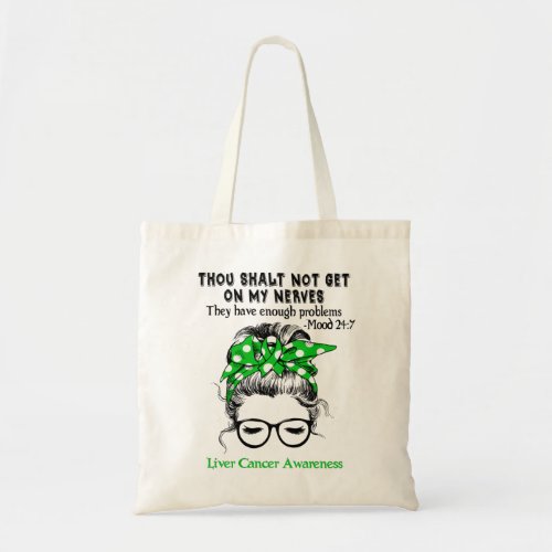 Liver Cancer Awareness Ribbon Support Gifts Tote Bag