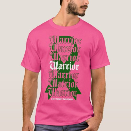 Liver Cancer Awareness Warrior Green Ribbon Gift1 T_Shirt