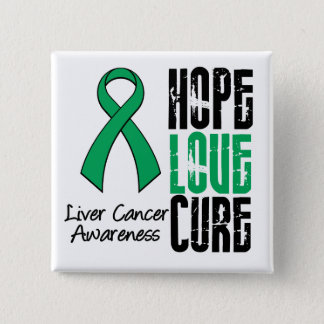 Liver Cancer Cancer Hope Love Cure Ribbon Button