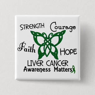 Liver Cancer Celtic Butterfly 3 Pinback Button