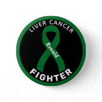 Liver Cancer Fighter Ribbon Black Button