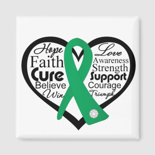 Liver Cancer Heart Ribbon Collage Magnet | Zazzle.com