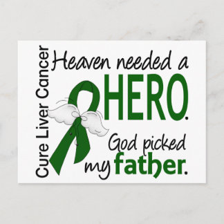 Liver Cancer Heaven Needed a Hero Father Postcard