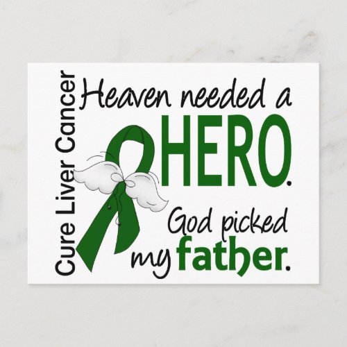 Liver Cancer Heaven Needed a Hero Father Postcard