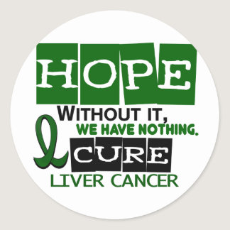 Liver Cancer HOPE 2 Classic Round Sticker