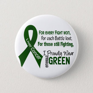 Liver Cancer I Proudly Wear Emerald Green 1 Pinback Button
