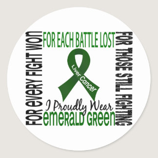 Liver Cancer I Proudly Wear Emerald Green 2 Classic Round Sticker