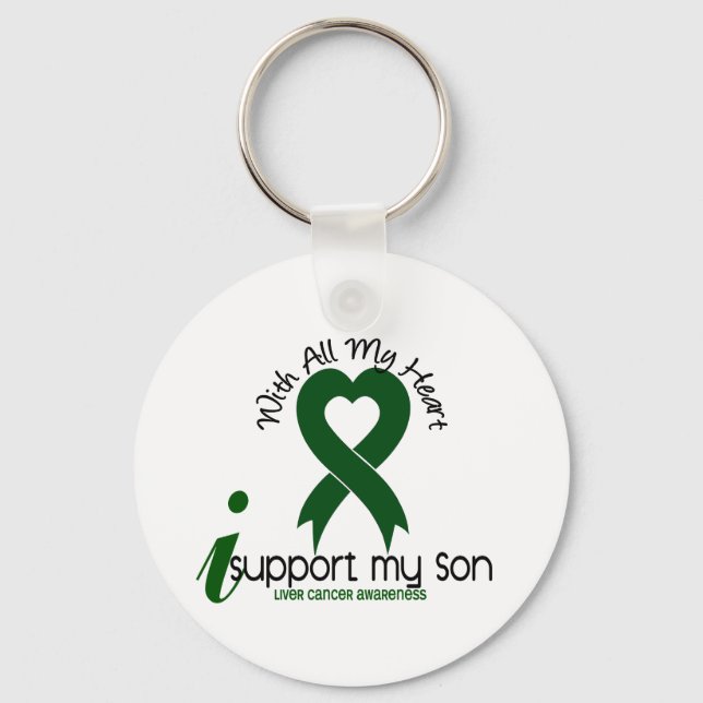 LIVER CANCER I Support My Son Keychain (Front)
