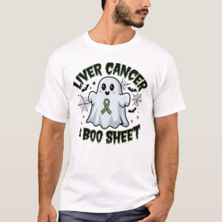 Liver Cancer Is Boo Sheet Halloween Awareness T-Shirt