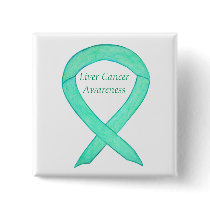 Liver Cancer Jade Awareness Ribbon Art Pin
