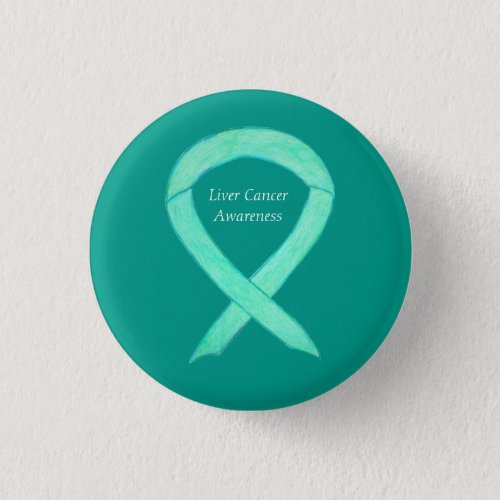 Liver Cancer Jade Awareness Ribbon Custom Art Pin