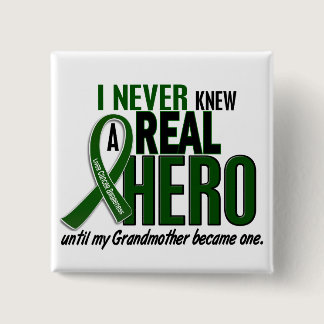 Liver Cancer NEVER KNEW A HERO 2 Grandmother Pinback Button