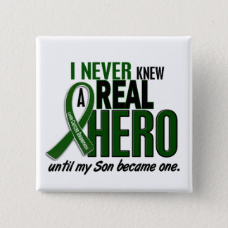 Liver Cancer NEVER KNEW A HERO 2 Son Button