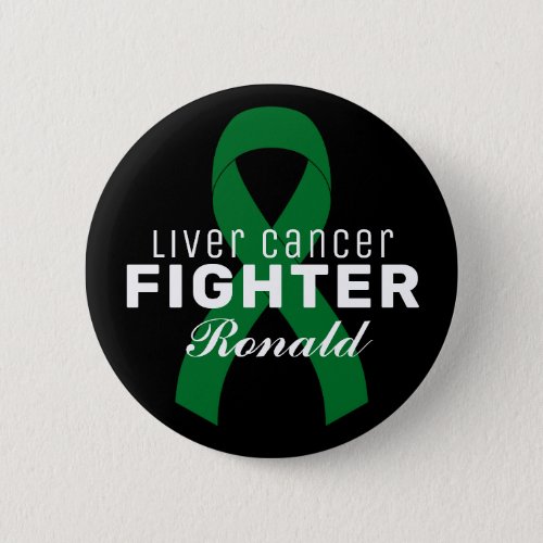 Liver Cancer Ribbon Black Button