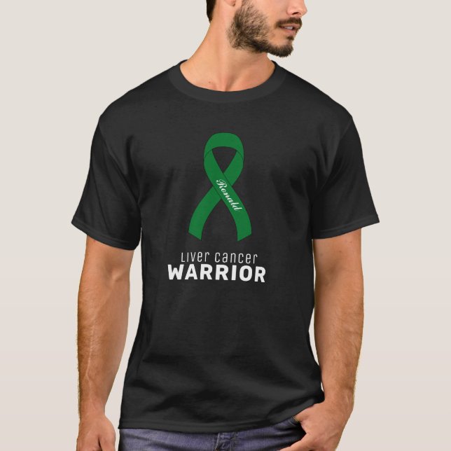 Liver Cancer Ribbon Black Men's T-Shirt (Front)
