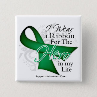 Liver Cancer Ribbon Hero in My Life Pinback Button