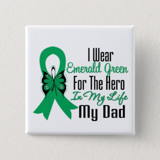 Liver Cancer Ribbon Hero My Dad Button