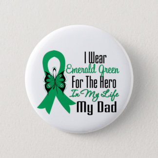 Liver Cancer Ribbon Hero My Dad Pinback Button