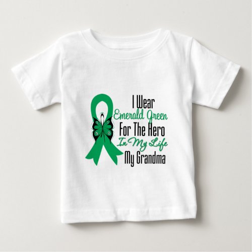 Liver Cancer Ribbon Hero My Grandma Baby T_Shirt