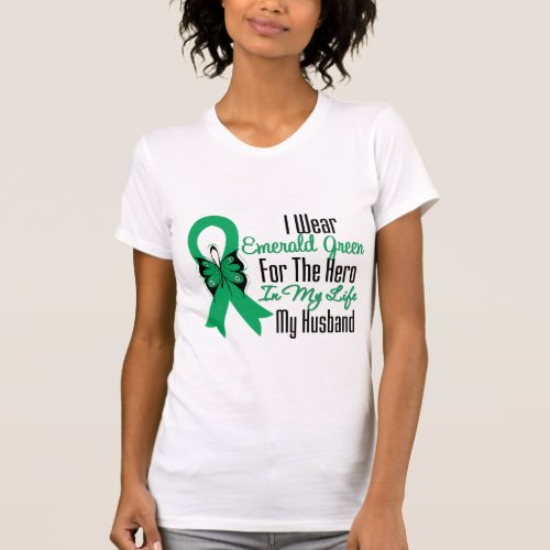 Liver Cancer Ribbon Hero My Husband T_Shirt