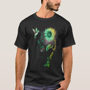 Liver Cancer Sunflower Hummingbird  T-Shirt