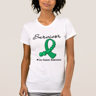 Liver Cancer Survivor Gemstone Ribbon T-Shirt
