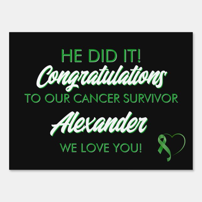 Liver Cancer Survivor Yard Sign (Front)