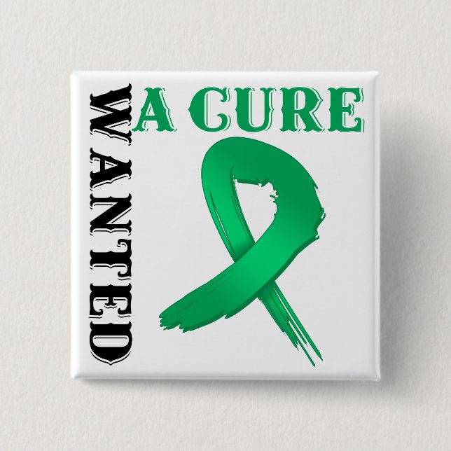 Liver Cancer WANTED A CURE Pinback Button (Front)