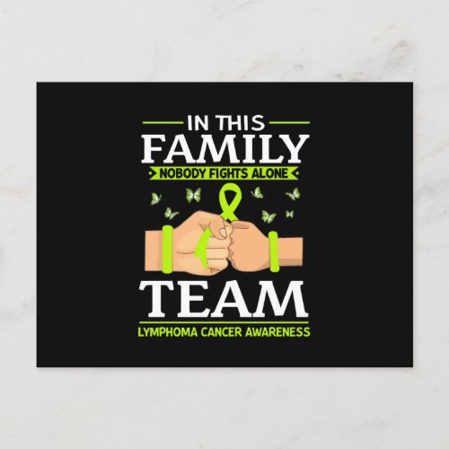 Liver Cancer Warriors Nobody Fights Alone Yellow Announcement Postcard