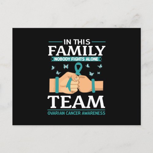 Liver Cancer Warriors Nobody Fights Alone Yellow Announcement Postcard