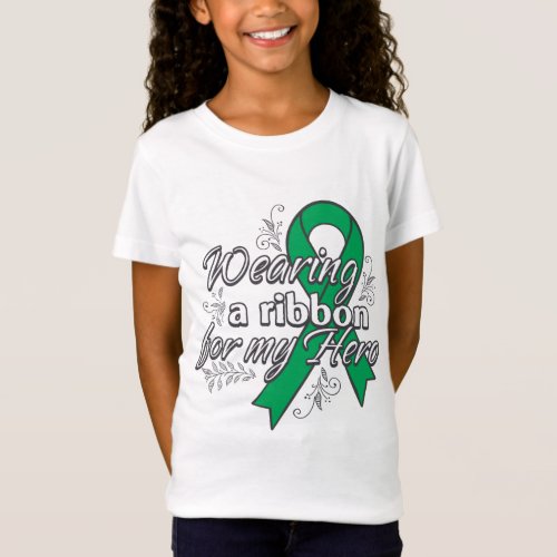 Liver Cancer Wearing a Ribbon for My Hero T_Shirt