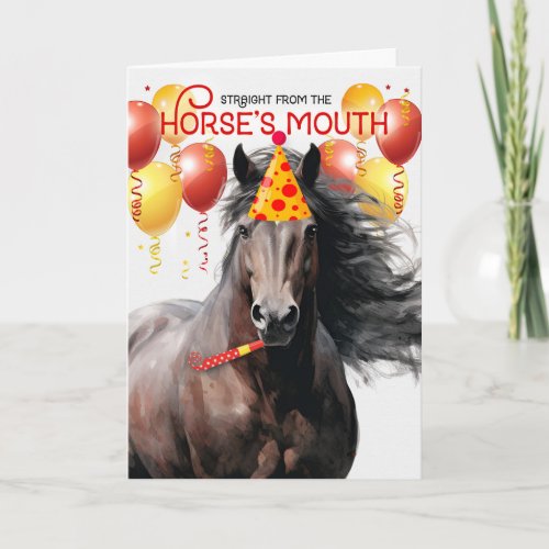 Liver Chestnut Horse Funny Birthday Card