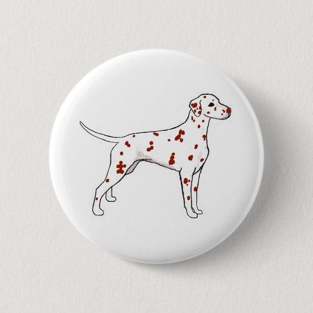 Liver Dalmatian Button (Front)