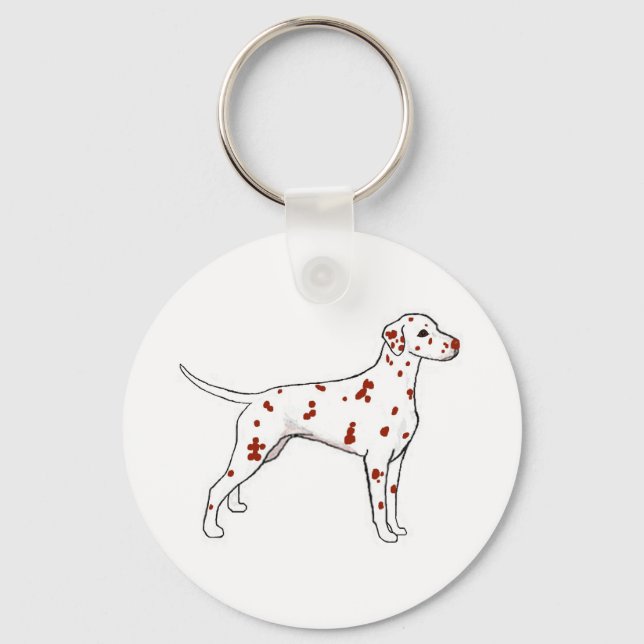 Liver Dalmatian Keychain (Front)