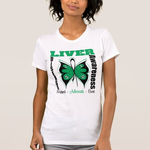 Liver Disease Awareness Butterfly T_Shirt