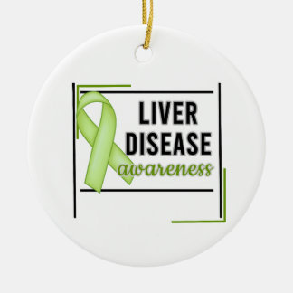 Liver Disease Awareness Ceramic Ornament