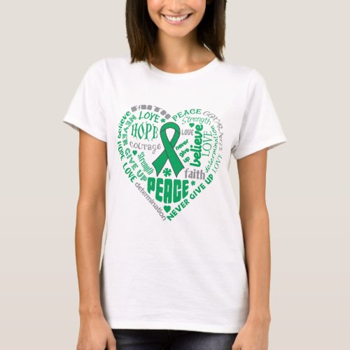 Liver Disease Awareness Heart Words T_Shirt