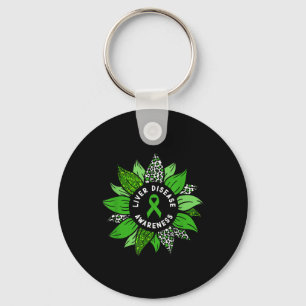 Liver Disease Awareness Month Flower Liver Disease Keychain