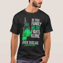 Liver Disease Awareness Month Gloves Green Ribbon T-Shirt